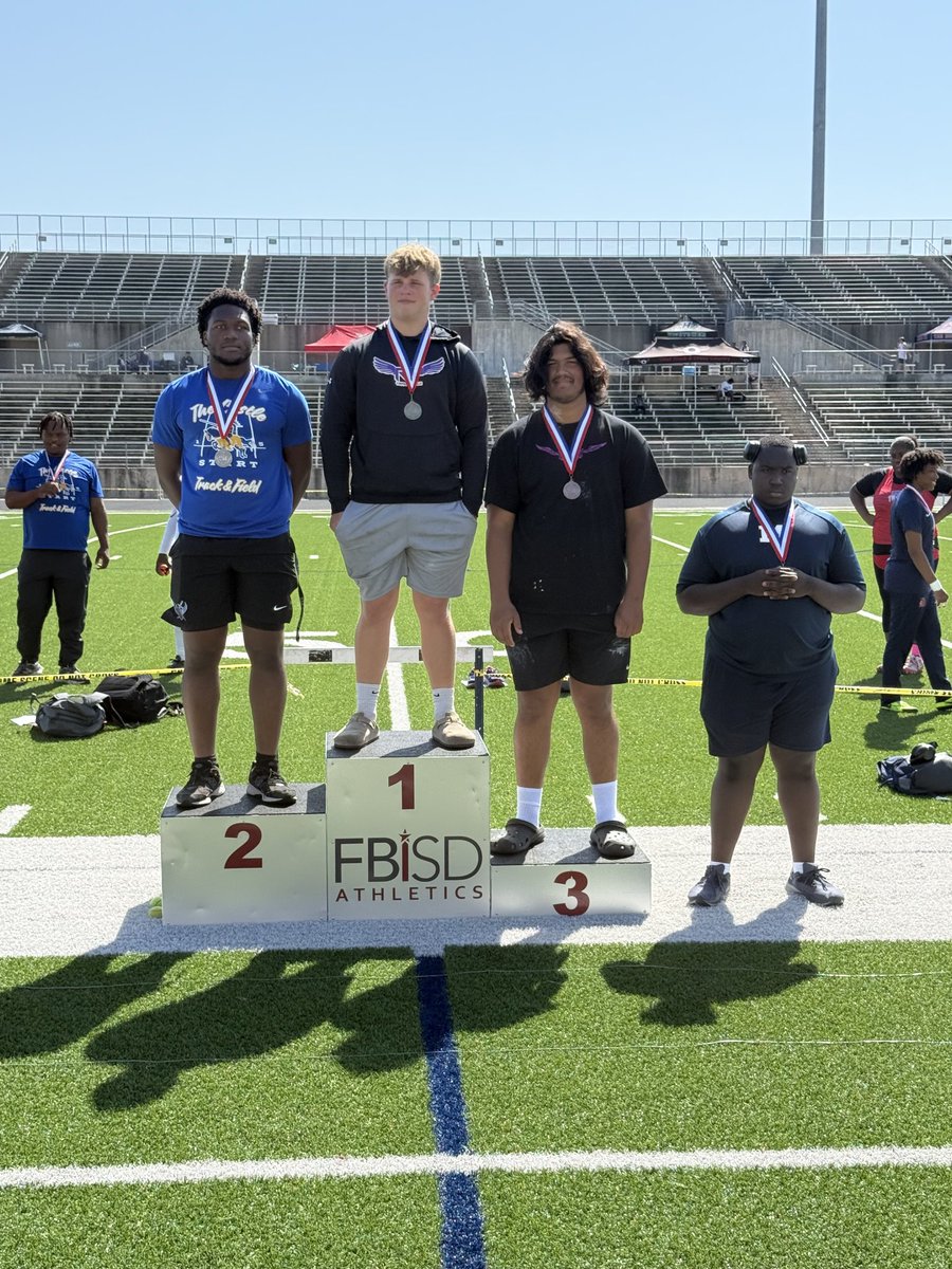 Who's the man?? DAs the man! Coming in 2nd for Shotput, giving Elkins a shot at regionals.
