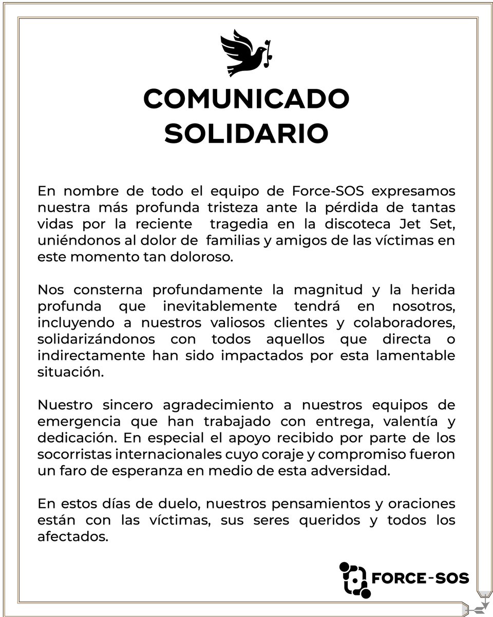 Force-SOS | República Dominicana | Asistencias tweet media