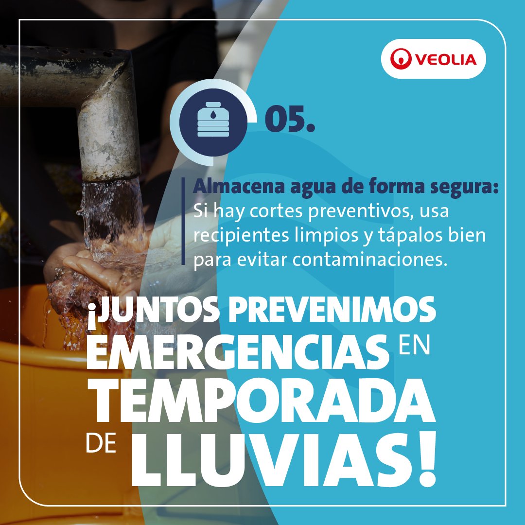 Veolia_Monteria's tweet photo. 🌧️💧 ¡En esta #TemporadaDeLluvias, cada gota cuenta… y tu acción también! 🌧️💧

Sigue estas recomendaciones para prevenir #Emergencias y proteger nuestro #Recurso vital.

La prevención es tarea de todos. ¡Actúa hoy! https://t.co/zXMsHTuH2H