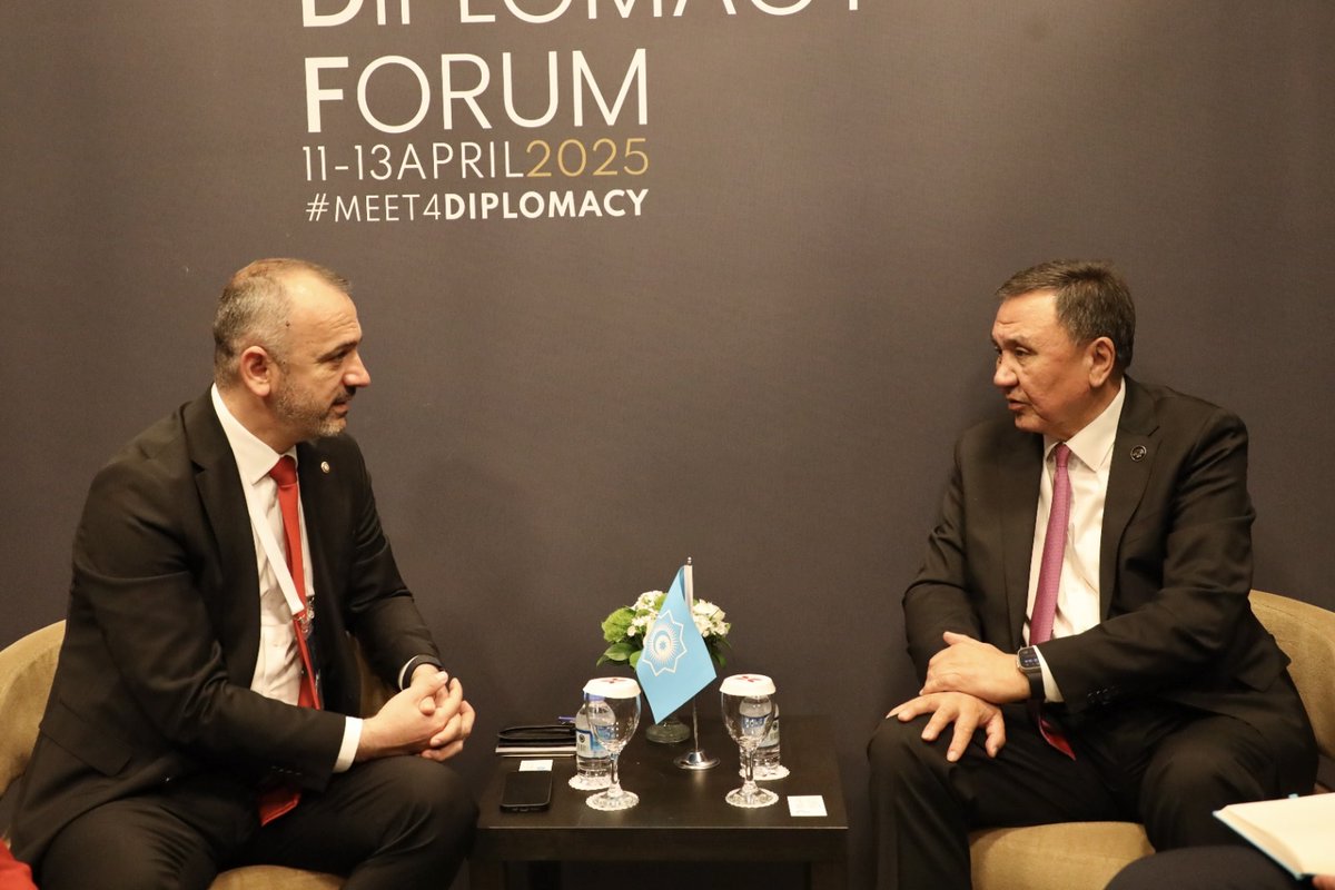 On 11 April 2025, on the sidelines of the Antalya Diplomacy Forum, H.E. Ambassador <a href="/KubanOmurali/">Amb. Kuban OMURALIEV</a>, the Secretary General of the Organization of Turkic States (OTS) held a meeting with Mr. Alper Küçük, Director-General for International Affairs &amp; Migration of <a href="/Kizilay/">Türk Kızılay</a> (Turkish Red
