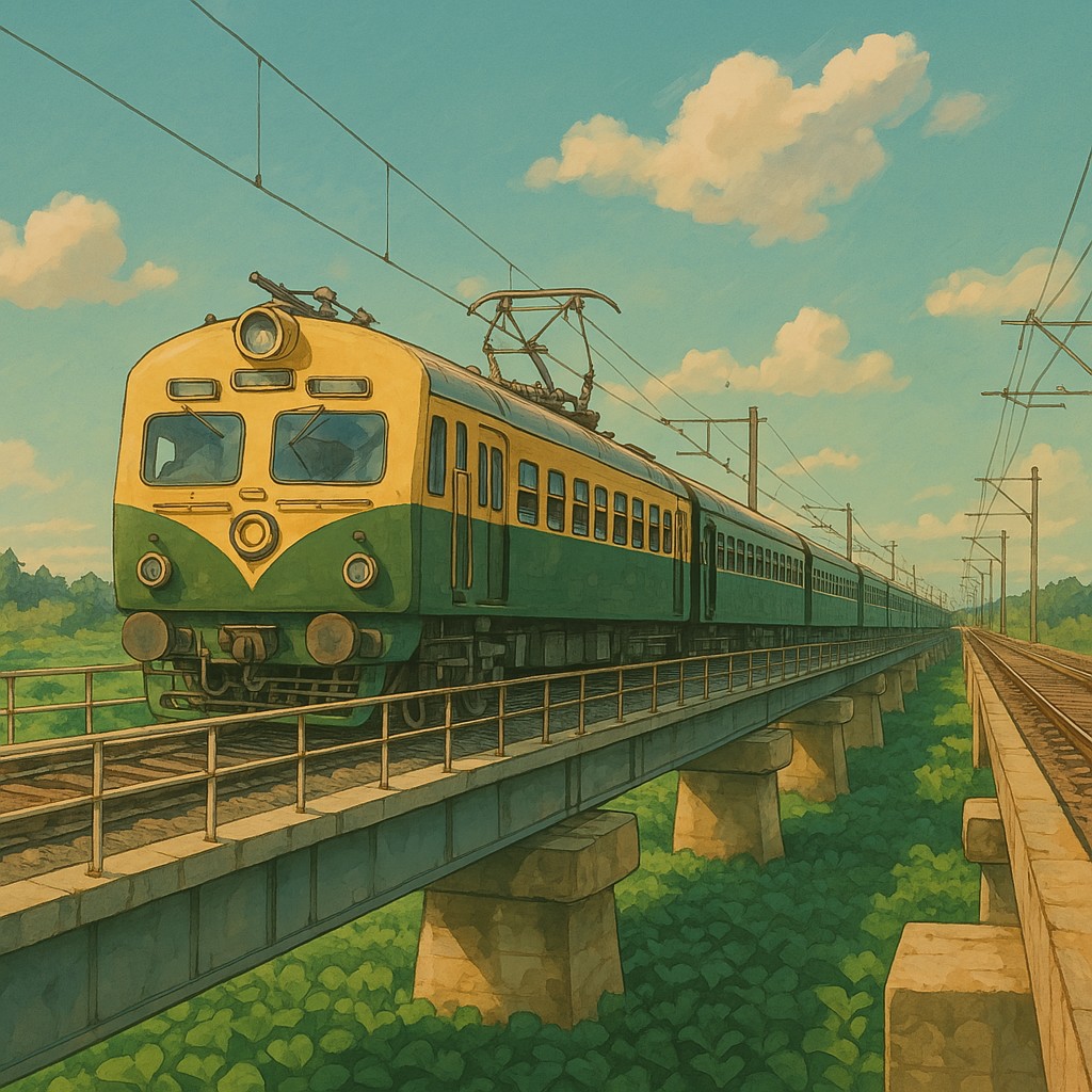 When #Railway turns into trending Ghibli effect #ghiblistyle #trains #vijayawada <a href="/drmvijayawada/">Vijayawada Division</a> <a href="/SCRailwayIndia/">South Central Railway</a> <a href="/RailMinIndia/">Ministry of Railways</a>