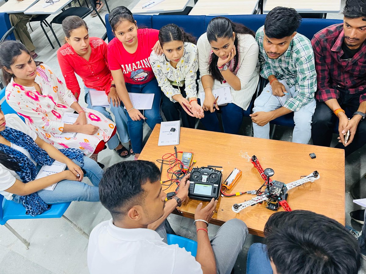 ecellmotihari's tweet photo. 🛠️ Day 4 done ✅ | Drone Assembly in Action!
Students at @mce_motihari got hands-on with frame building, motor setup, wiring &amp; flight controller integration — guided by experts from @CDACIndia.
 Drone &amp; Allied Tech Bootcamp | Apr 7–12
#DroneTech #Day4 #DroneAssembly #CDACPatna https://t.co/VqaMwzHjdH