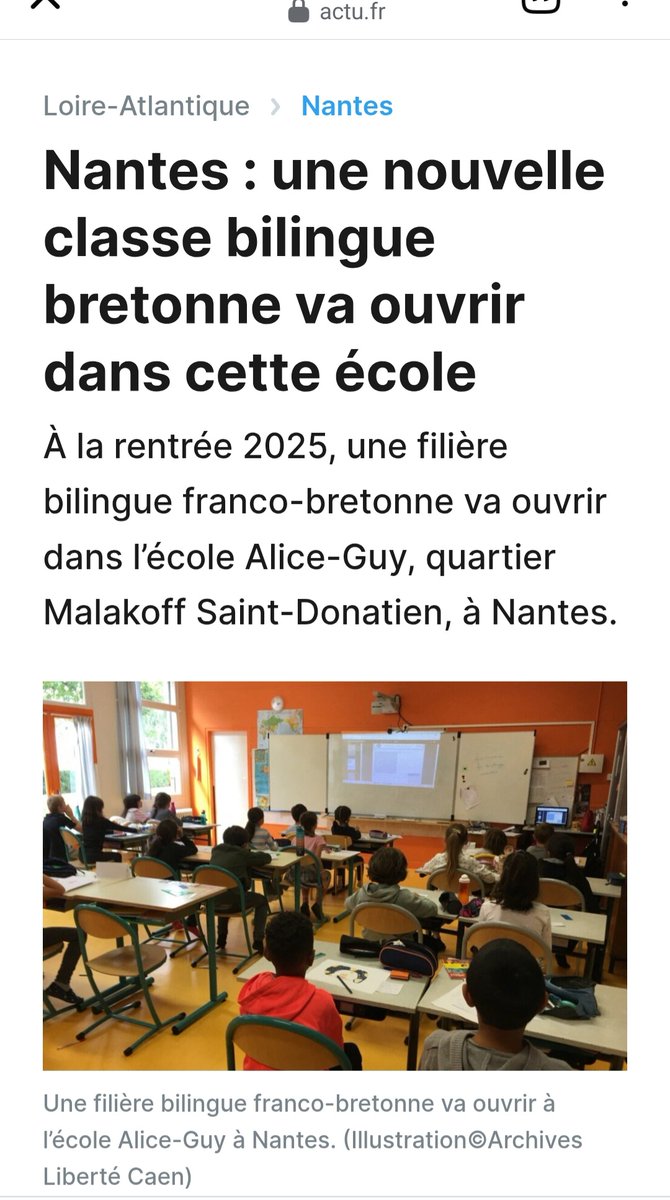Un hentenn divyezheg en Naoned e Malakoff ! Mat tre ! 
Bevet ar Brezhoneg e bro Naoned!
#Brezhoneg #Breizh 
actu.fr/pays-de-la-loi…