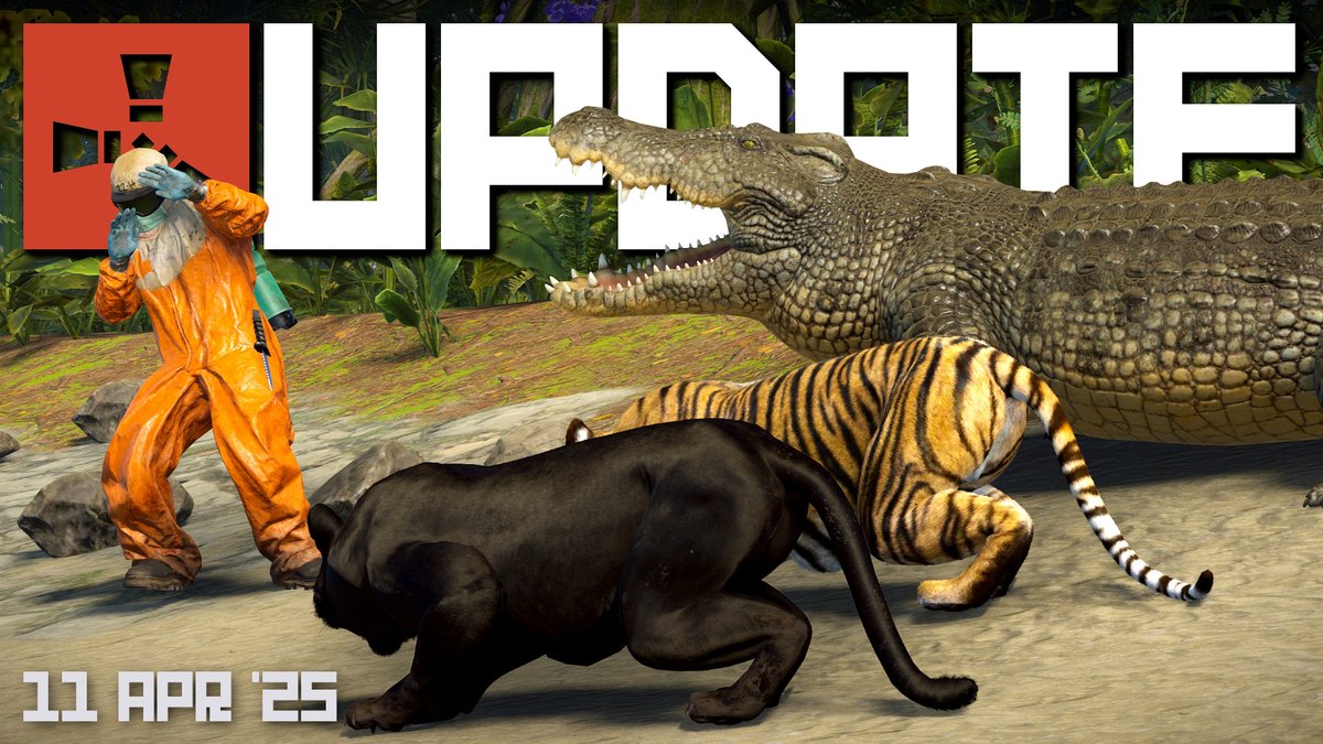 Jungle is live! Ruins, Animals, Blowpipe, Boomerang, New Scientists! First look! | Rust Update 11th April 2025

youtu.be/TCl_G-QvzxU