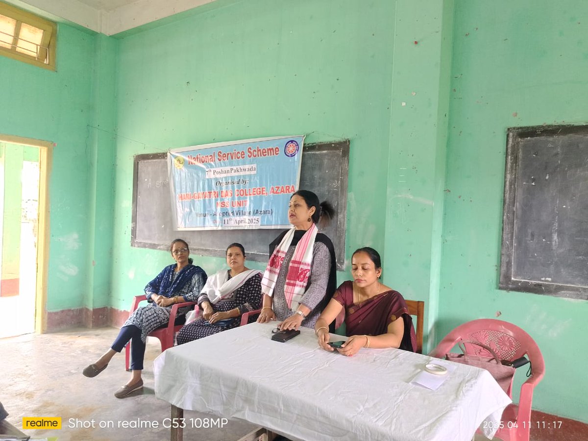 HariUnit's tweet photo. Awareness programme " 7th Poshan  Pakhwada"  organized by  Hari Gayatri Das College NSS Unit #Poshanpakhwada2025  #SahiposhanDeshRoshan @_NSSIndia @YASMinistry  @himantabiswa @nss_rdguwahati @NssrdD @GUCampusNSSUnit https://t.co/huJvTXk4I8