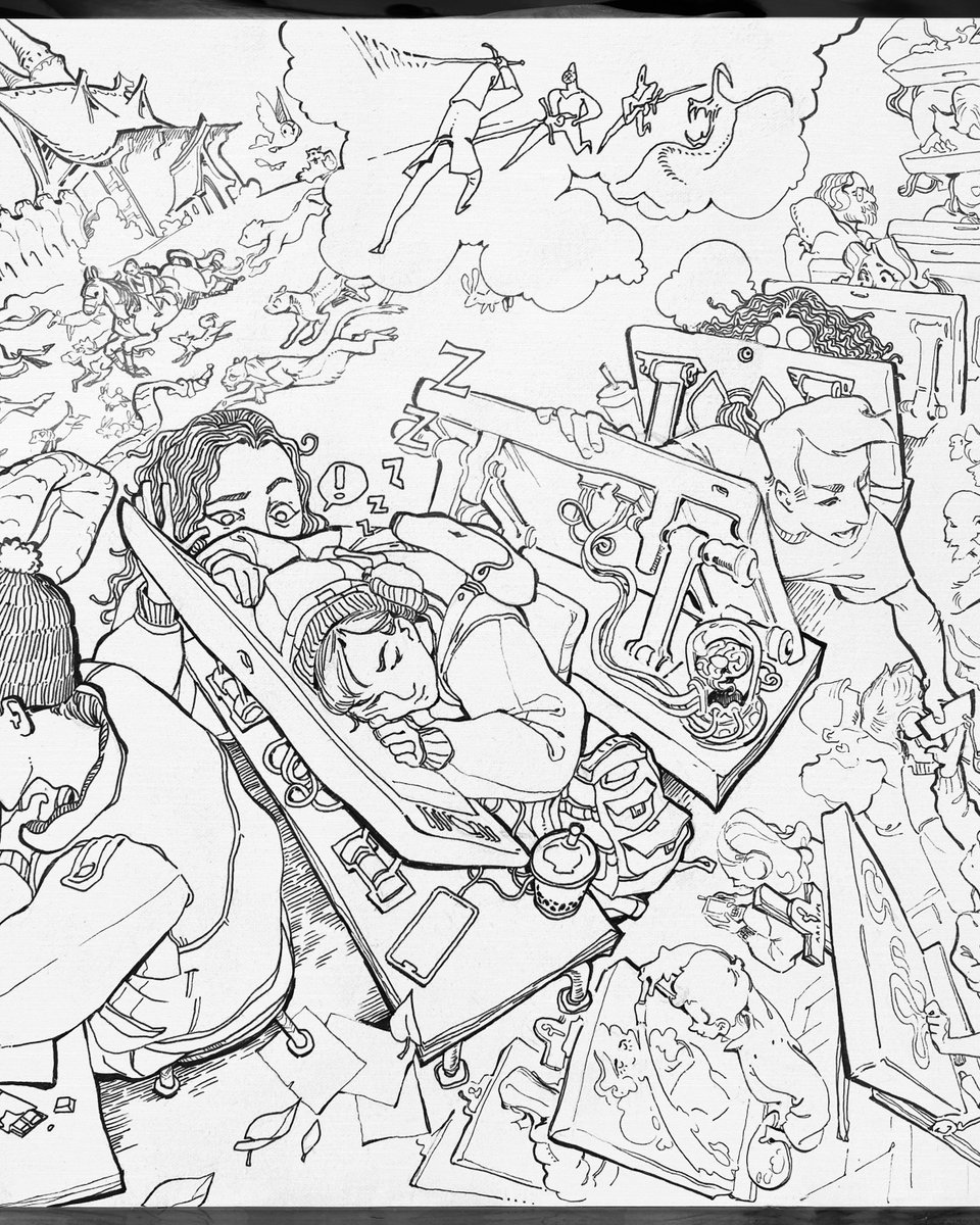 Artside_School's tweet photo. Un grand merci à nos collaborateurs @jeanneplounevez @Tck___Tck et @swagween pour leur masterclass donnée à nos élèves de quatrième année concept art.
#Artside #ConceptArt https://t.co/hE8nN1Uyco