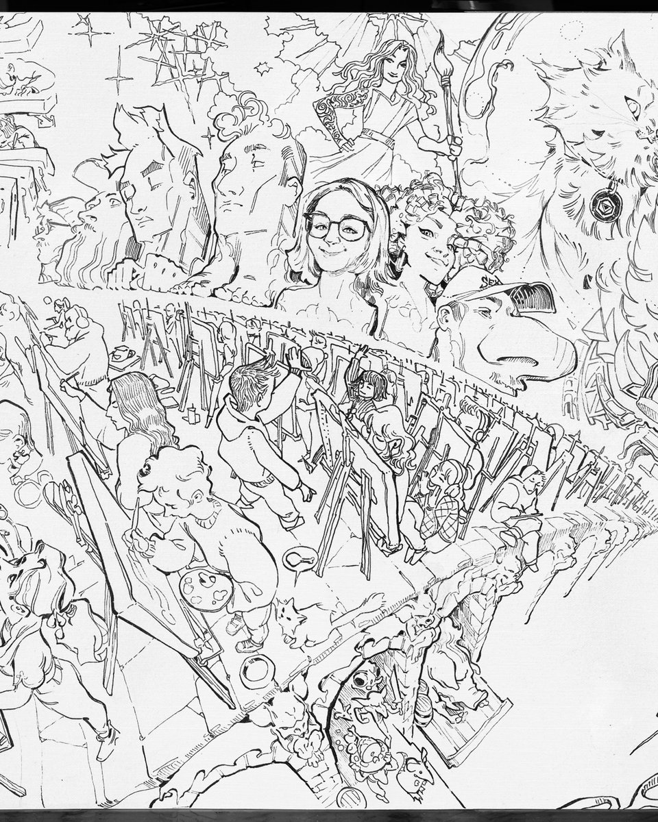 Un grand merci à nos collaborateurs @jeanneplounevez <a href="/Tck___Tck/">Tck</a> et <a href="/swagween/">sanguine</a> pour leur masterclass donnée à nos élèves de quatrième année concept art. 
#Artside #ConceptArt