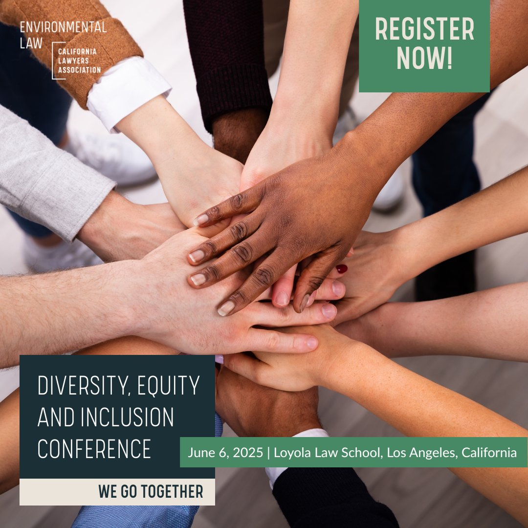 Register now! 2025 Diversity, Equity, and Inclusion Conference🌍

Join us for a powerful day of dialogue and action around equity, environmental justice, and resilience in the legal field.
📅June 6
📍4 Locations
✨Earn up to 4.25 MCLE credits
Register Now! bit.ly/42DHRhZ