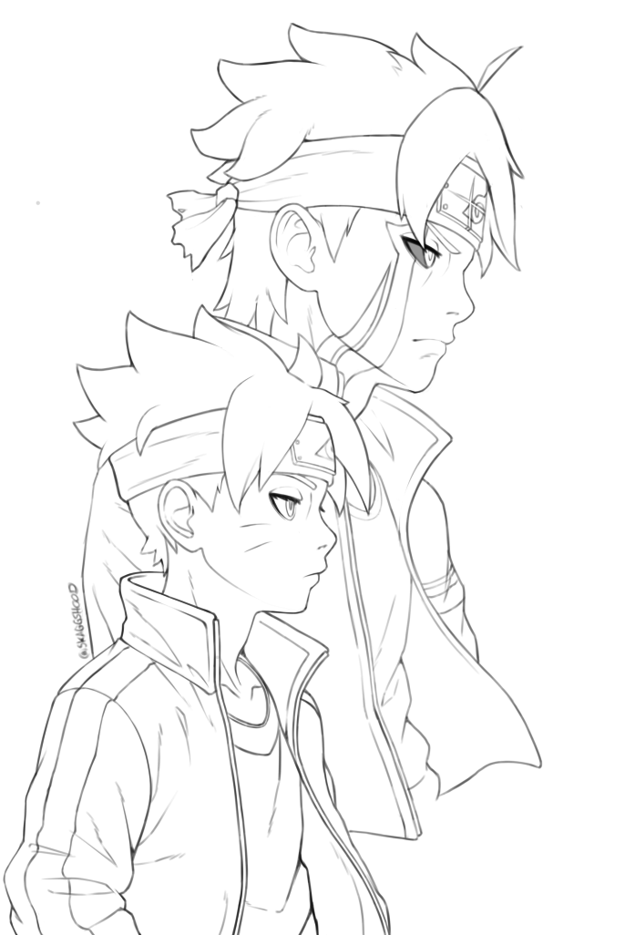 skaggshood's tweet image. day 5

two versions, same name. one searching for purpose, the other carrying the scars of the journey.
#365sketchchallenge #boruto #sketchoftheday