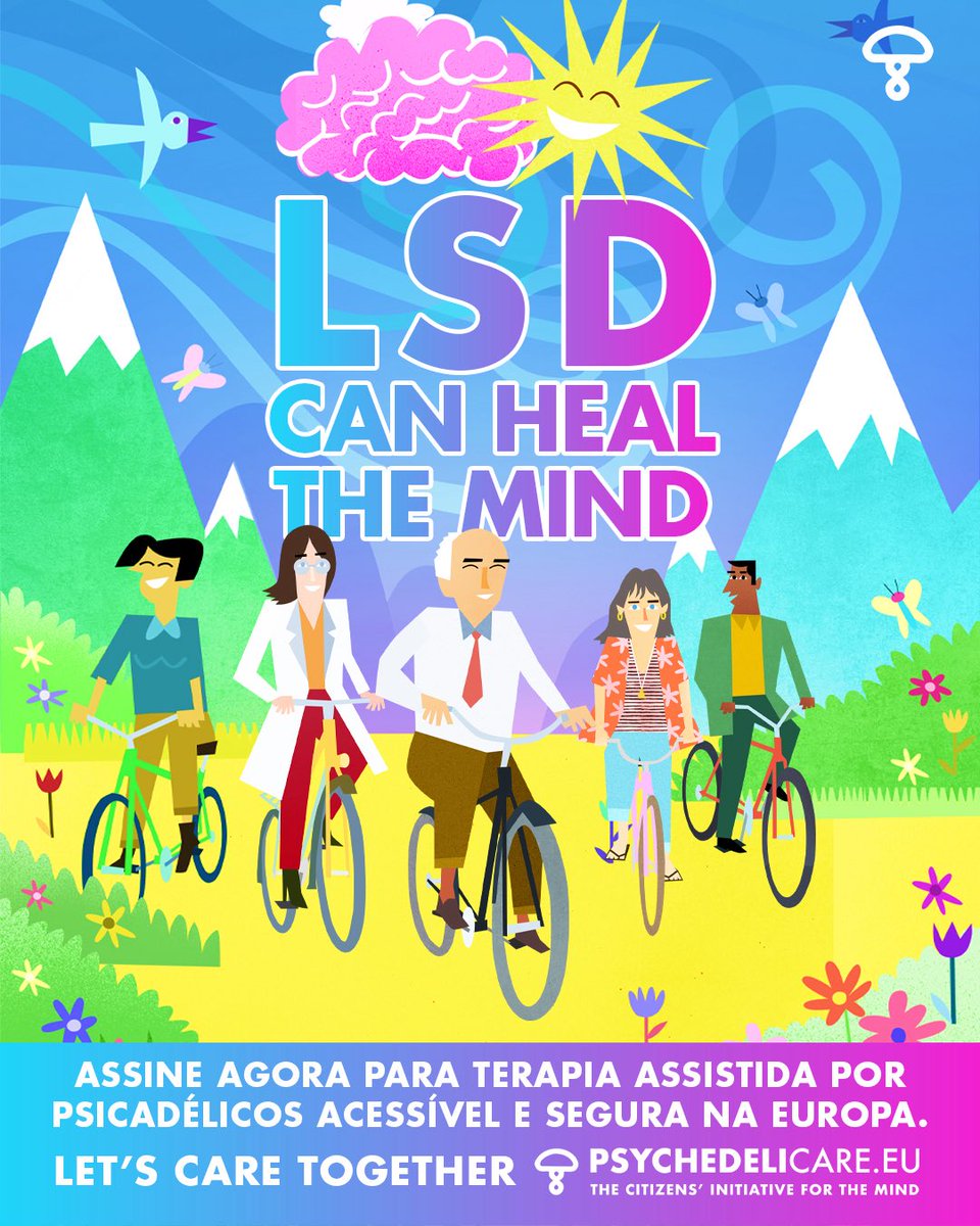 Let’s mind the mind. Let’s care together: sign now on the EU official website for safe and accessibile psychedelic-assisted therapy for those who suffer, and join the ride for 1 million signatures across the EU!
eci.ec.europa.eu/050/public/
#BicycleDay
#Psychedelicare
#LetsMindTheMind
