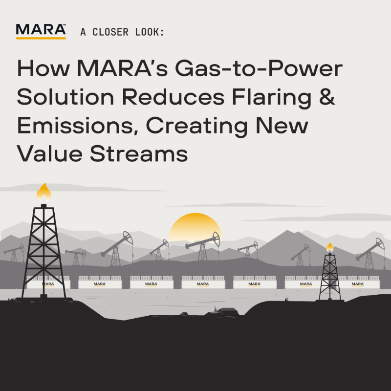 MARA's tweet photo. Our Gas-to-Power solution transforms stranded or associated gas into productive compute—cutting emissions, unlocking new value streams, and enabling operators to meet evolving regulatory demands.

Visit https://t.co/tbEf8lwTKL to see the full infographic: