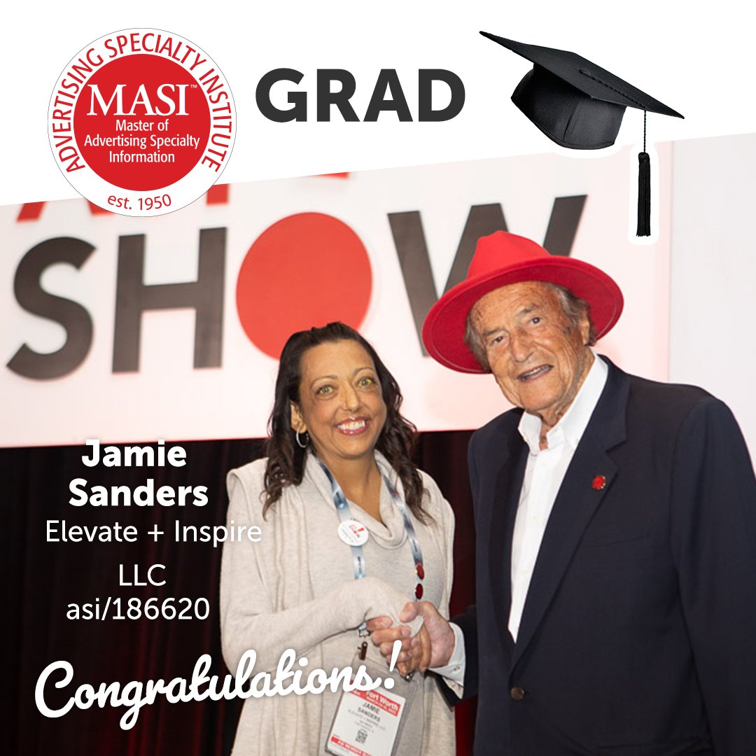 Congratulations to Jamie Sanders from Elevate + Inspire LLC (186620) for earning the MASI certification! To start working toward your own certification, go to ASIUniversity.com.