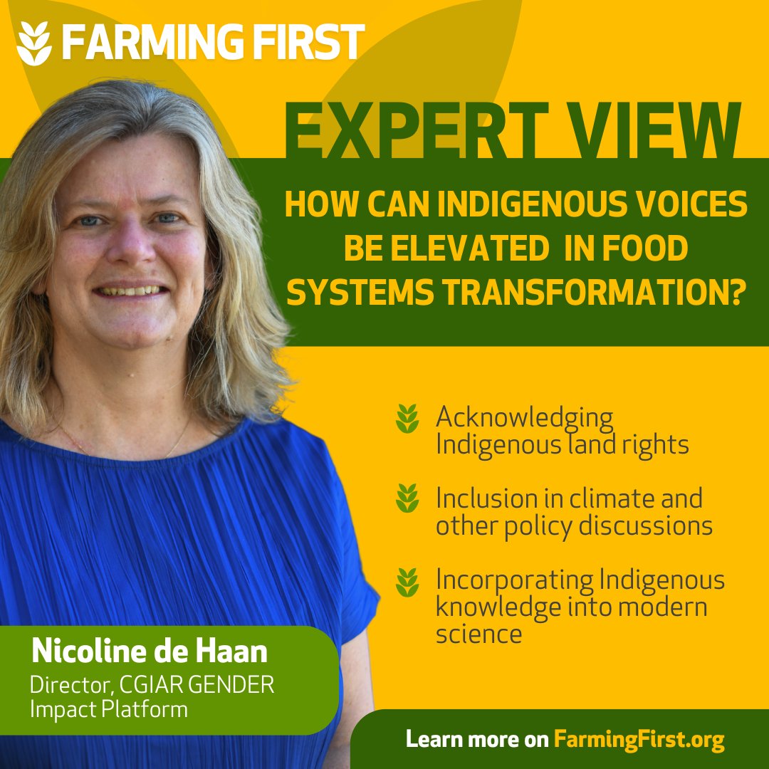 Farming First (@farmingfirst) on Twitter photo “Equality and inclusion are at the heart of #FoodSystems transformation.”
Hear from <a href="/CGIARgender/">CGIAR GENDER</a>’s <a href="/ncdehaan/">Nicoline de Haan</a> as she underlines the need to ensure Indigenous Peoples are at the centre of food systems investments, programmes and science on Farming First 👇🏾
bit.ly/4dwpY7K “Equality and inclusion are at the heart of #FoodSystems transformation.”
Hear from <a href="/CGIARgender/">CGIAR GENDER</a>’s <a href="/ncdehaan/">Nicoline de Haan</a> as she underlines the need to ensure Indigenous Peoples are at the centre of food systems investments, programmes and science on Farming First 👇🏾
bit.ly/4dwpY7K