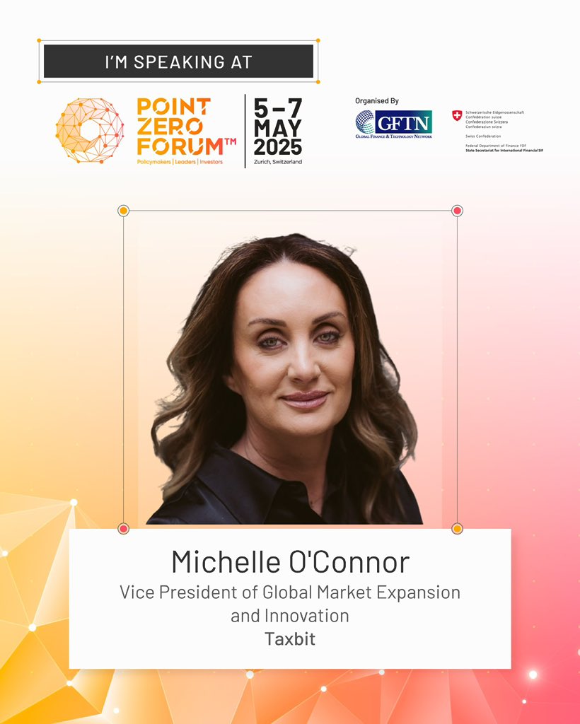Point Zero Forum 2025 is where global finance, policy, and innovation intersect — and we’re here for it. Excited to join the conversation in Zurich this year alongside leaders shaping the future.

See you there?
#PZF2025 <a href="/pointzeroforum/">Point Zero Forum</a> <a href="/Taxbit/">Taxbit</a>