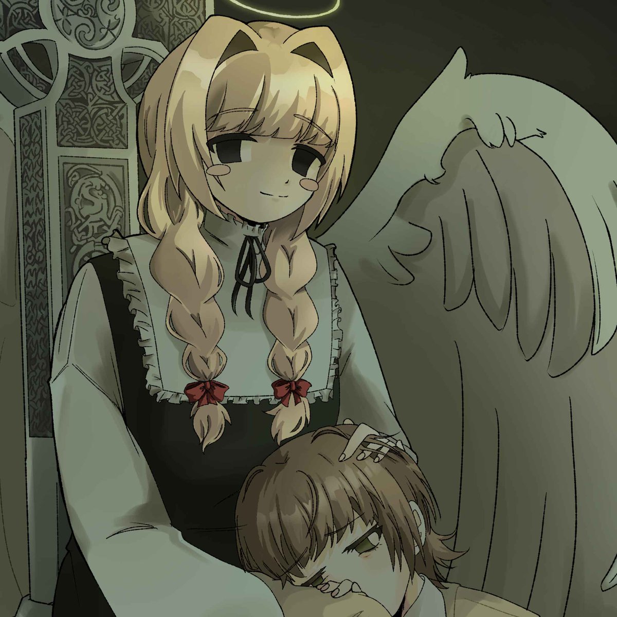 nxcromantik's tweet photo. preview for the cover of my yuri vn hehe https://t.co/3oRpKbDK3h