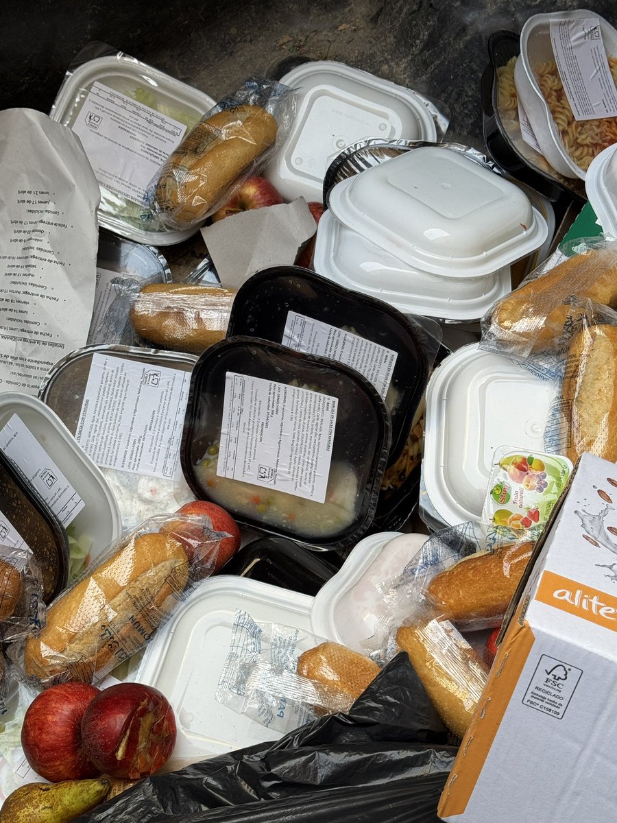 foreverhappy37's tweet photo. @AjuntamentVLC @mjosecatala @CompromisVLC 
Esta comida la acaba de tirar una furgoneta en un contenedor de la fonteta de San luis. Me imagino que será para entregar a gente q no la recibirá porque esta en la basura https://t.co/dc2lgZ0dbY