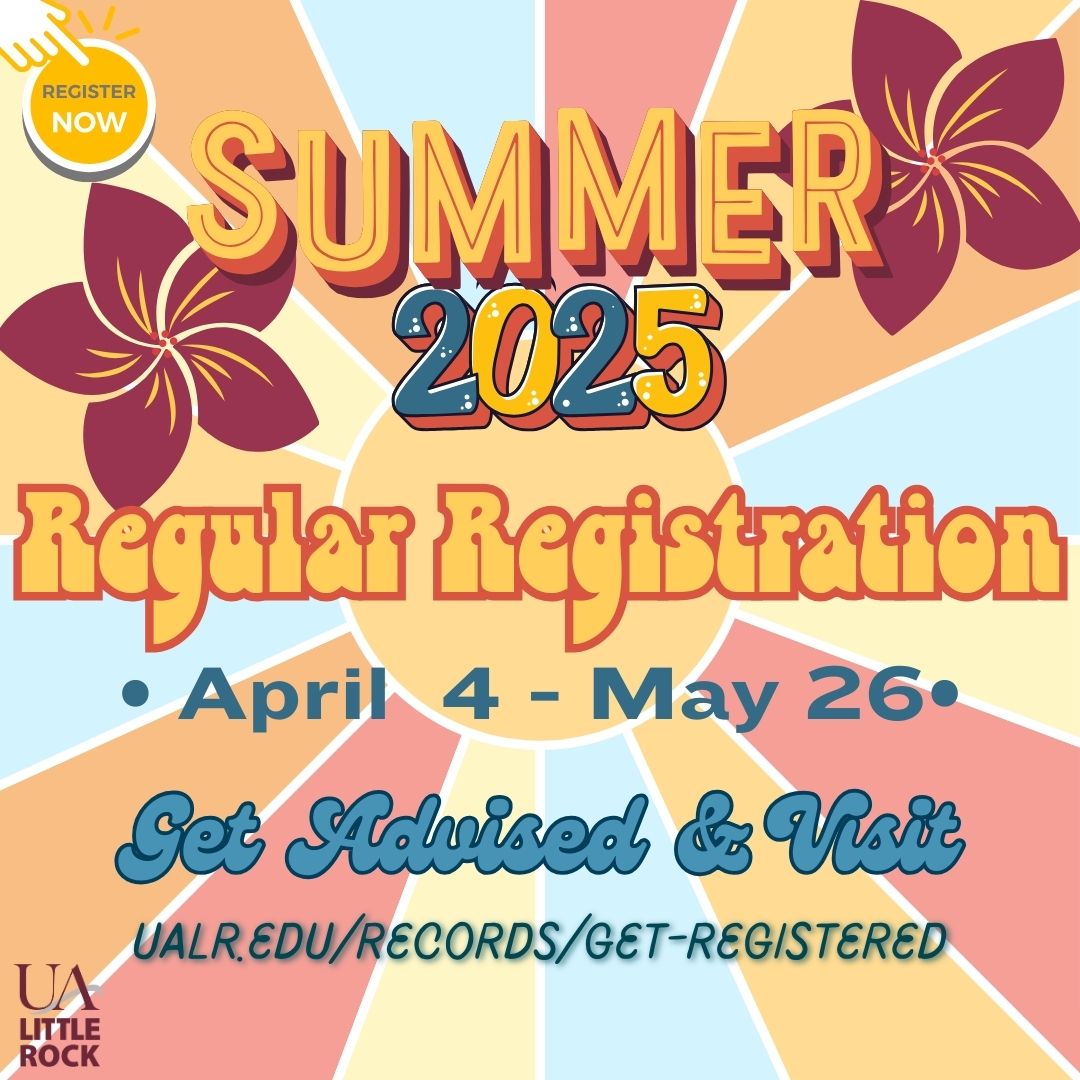 Thinking about taking a summer course? Hurry and register today before the class you want to take is filled up! Summer 2025 Registration began April 4 and will only run through 5 p.m. May 26, 2025.