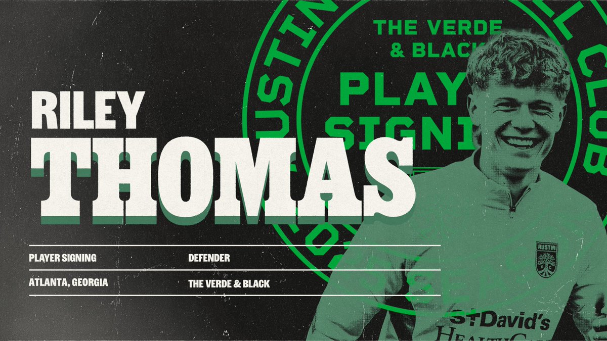 Adding depth to the backline. 

Austin FC has signed 2025 MLS SuperDraft pick, Riley Thomas to a first-team contract!