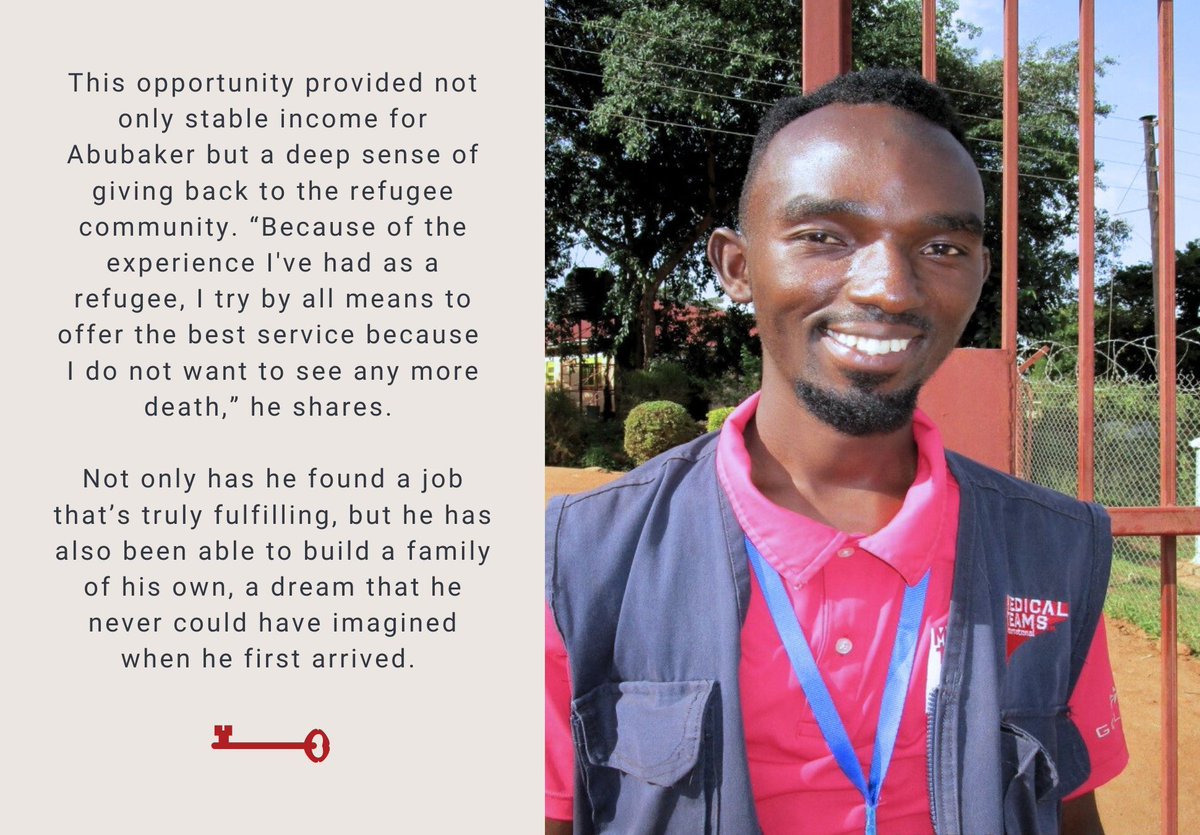 medicalteams's tweet photo. Because you support our work, Abubaker now has a stable income and a deep sense of pride in giving back to the refugee community. Thanks to people like Abubaker and his ambulance, mortality rates have dropped in his community! #RefugeeCare #Ambulance https://t.co/L31mTuJkR3