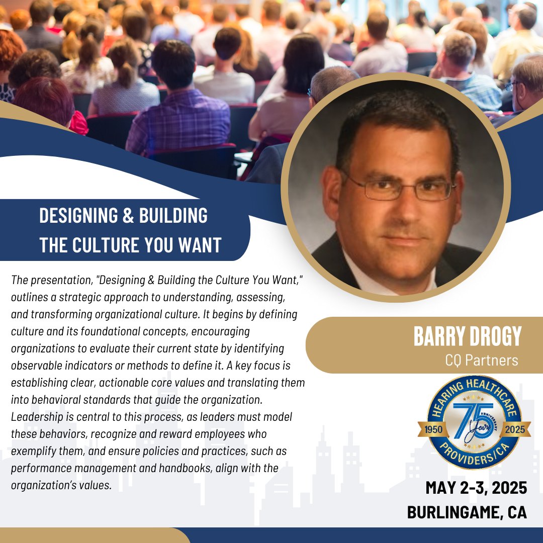 Join us at #HHP2025 for Designing &amp; Building the Culture You Want with Barry Drogy | Learn more and register today at: ow.ly/ZulI50VpZX3 #HHPCA