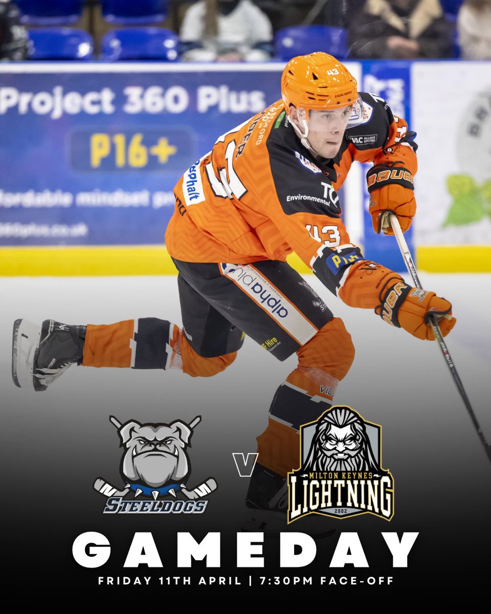 SteeldogsIHC's tweet photo. It’s the last home gameday of the season, Sheffield 🐶🏒

🆚 MK Lightning 
📍 IceSheffield
🏆 PINIHL playoffs 
🏒 Face-off 7:30pm

#SteedogsHockey https://t.co/3Lxg7mt3dc