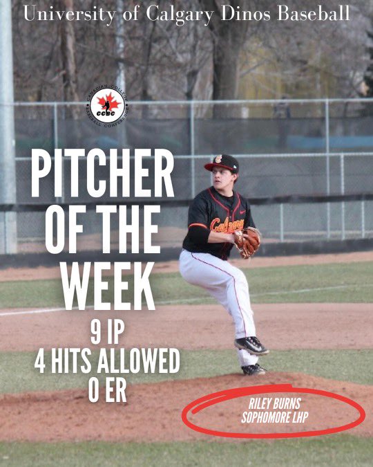 Canadian College Baseball Conference (CCBC) (@ccbaseballconf) on Twitter photo Congrats to both <a href="/PrairieBaseball/">Prairie Baseball Academy</a> Noah MacNeil on being named hitter of the week and Pitcher of the week Riley Burns <a href="/DinosBaseball/">UCalgary Dinos Baseball βΎοΈ</a> Congrats to both <a href="/PrairieBaseball/">Prairie Baseball Academy</a> Noah MacNeil on being named hitter of the week and Pitcher of the week Riley Burns <a href="/DinosBaseball/">UCalgary Dinos Baseball βΎοΈ</a>