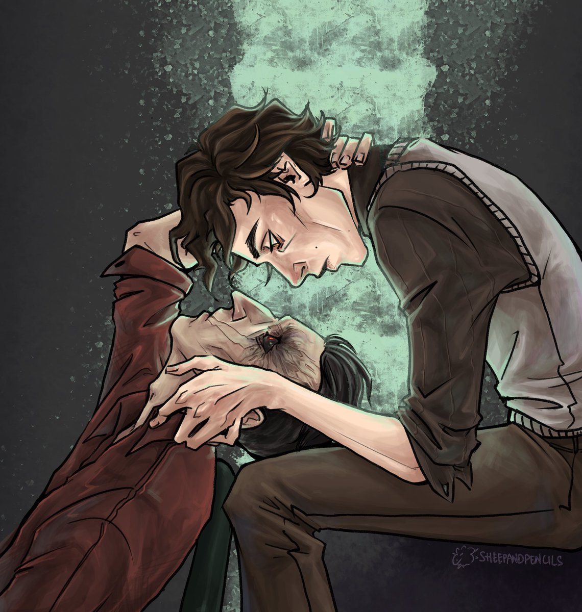 “It feels like everything we’ve known is
sink or swim
But gray is not a compromise
it is the bridge between two sides.”

===
I watched arcane and my brain hyperfixated on a couple that never interacted in canon, but by GODS do i love them. 
#silvik #vilco #arcane