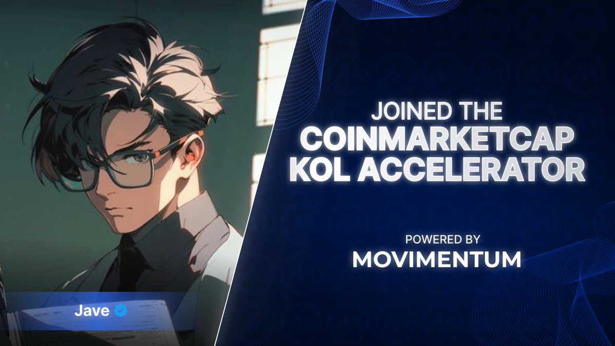 Jave 🔺 (@jave_gg) on Twitter photo Proud to share that I’ve joined the CoinMarketCap KOL Accelerator!
Excited to learn more about CMC, both from the content creator and marketer perspective.
Will be dropping some alpha there.
Appreciate the opportunity from <a href="/MovimentumWeb3/">MOVIMENTUM</a>!
Follow me using the link below 👇 Proud to share that I’ve joined the CoinMarketCap KOL Accelerator!
Excited to learn more about CMC, both from the content creator and marketer perspective.
Will be dropping some alpha there.
Appreciate the opportunity from <a href="/MovimentumWeb3/">MOVIMENTUM</a>!
Follow me using the link below 👇