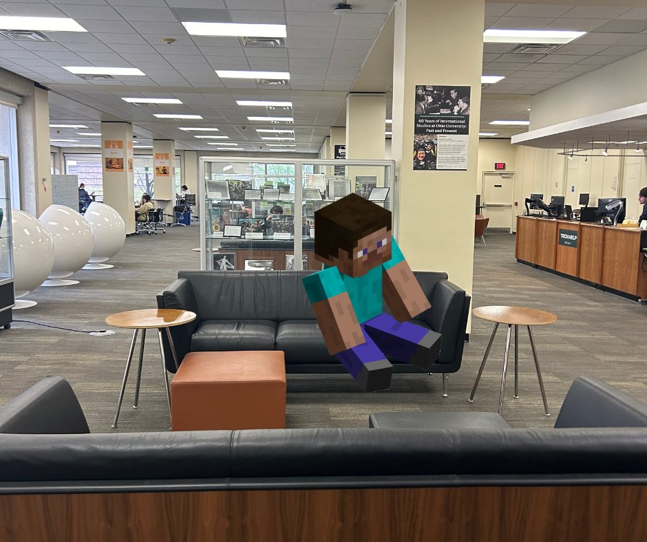 OhioULibraries (@aldenlibrary) on Twitter photo Steve loves Alden Library, almost as much as he loves lava chicken. #AMinecraftMovie #AldenLibrary
<a href="/ohiou/">Ohio University</a> Steve loves Alden Library, almost as much as he loves lava chicken. #AMinecraftMovie #AldenLibrary
<a href="/ohiou/">Ohio University</a>