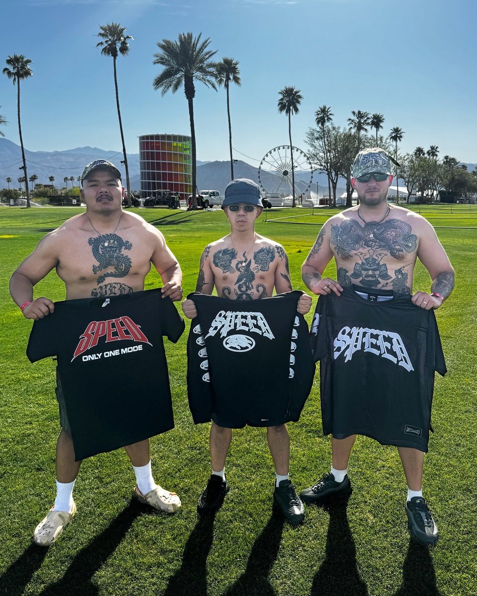 SPEED LOOKING LIKE CARDBOARD CUT OUTS <a href="/coachella/">Coachella</a> TODAY

8:40PM SONORA STAGE 

LIVESTREAM ON YOUTUBE

USA 🇺🇸 APRIL 11 @ 8:40PM PT
AUS 🇦🇺 APRIL 12 @ 1:40PM AEST

youtube.com/live/TdHrgLciY…