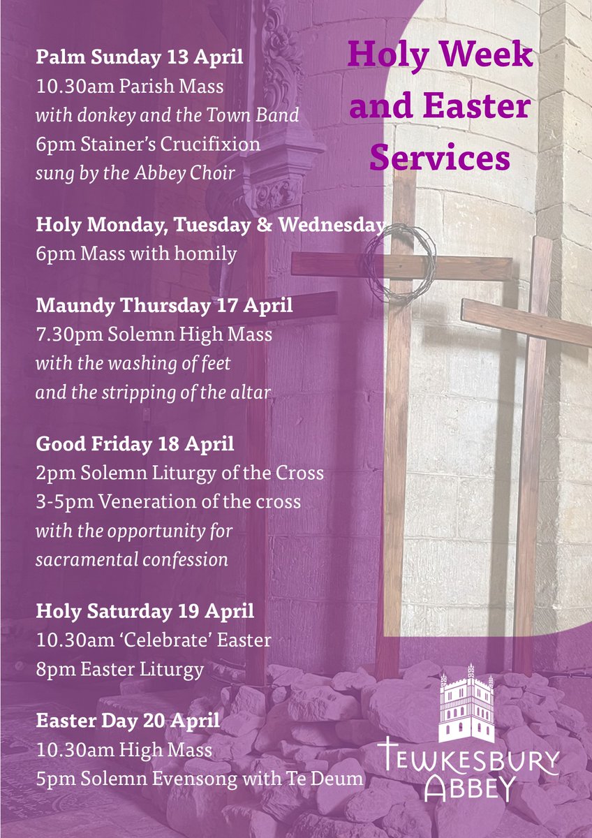 Please join us for the journey through Holy Week towards Easter.