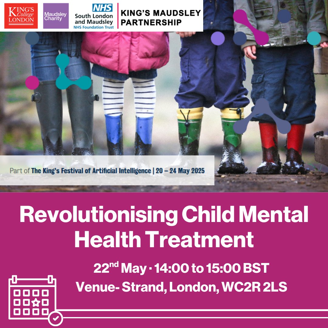 King's Maudsley Partnership (@kingsmaudsley) on Twitter photo Can AI predict mental health challenges in children?
Join Prof. Gustavo Sudre to explore AI's impact on ADHD, autism, and anxiety. Free event at King's Festival of AI. Perfect for parents & educators.
👉 Sign up: ow.ly/blWT50Vz3S8
<a href="/KingsIoPPN/">Institute of Psychiatry, Psychology & Neuroscience</a> <a href="/aiatkings/">King's Institute for Artificial Intelligence</a> Can AI predict mental health challenges in children?
Join Prof. Gustavo Sudre to explore AI's impact on ADHD, autism, and anxiety. Free event at King's Festival of AI. Perfect for parents & educators.
👉 Sign up: ow.ly/blWT50Vz3S8
<a href="/KingsIoPPN/">Institute of Psychiatry, Psychology & Neuroscience</a> <a href="/aiatkings/">King's Institute for Artificial Intelligence</a>