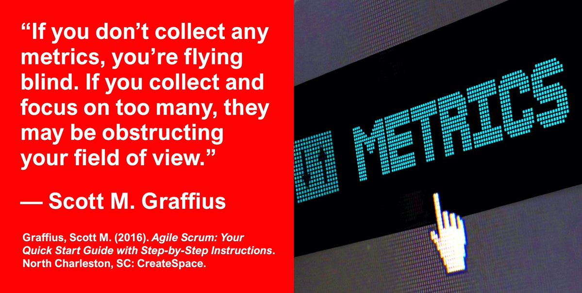 AgileScrumGuide's tweet photo. “If you don’t collect any metrics, you’re flying blind. If you collect and focus on too many, they may be obstructing your field of view.”  — Scott M. Graffius, Agile Scrum (https://t.co/rA8fzNkSLs)

#Agile #Book #Data #Analytics #Metrics #MetricsQuote #DataQuote #AgileQuote https://t.co/Sezh0Tconm