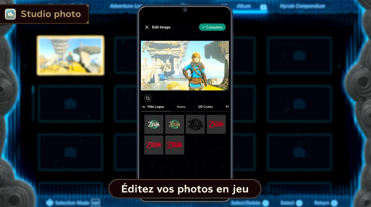ZeldaAnecdotes's tweet photo. 📢Et le reste des fonctionnalités de Zelda Notes ?

-"Assistant de navigation" pourra vous guider oralement pour trouver les Korogus, sanctuaires, souvenirs...

-"Dublicata QR" pour télécharger et partager par QR codes les plans de vos créations et de celles des autres joueurs

-"Boîtes à objets" QR pour vous permettra d'envoyer des objets et du loot à d'autres joueurs (et donc d'en recevoir) 

-"Studio photo" est comme son nom l'indique un mode photo avec des options d'édition et de partage 

-"Mon profil" vous permet d'accéder à tout un tas d'infirmations et statistiques sur votre partie : nombre d'heures de jeu, d'ennemis tués, de coffres ouverts, de rubis récoltés, de kilomètres parcourus... et vous aurez également un système de médailles récoltable en fonction de vos stats 

-"Statistiques mondiales" vous permet de comparer vos stats à celles de vos amis et du reste du monde 

-"Tirage du jour" est un tirage au sort journalier vous offrant un effet à activer (récupérer tous ses cœurs par exemple)  

-"Amiibo" permet de scanner ses amiibos, une fois qu'un amiibo atteint les 5 scans il offre une récompense supplémentaire