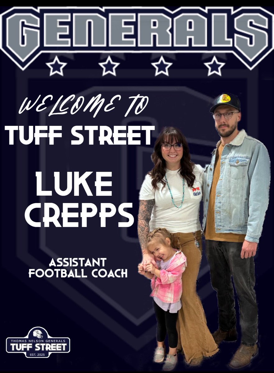 TNHS_GeneralsFB's tweet photo. Welcome home Coach Krepps! #TuffStreet https://t.co/1kA9zRFLjP