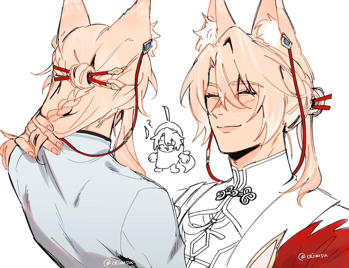 criimsu's tweet image. i *tried* to give him grey hairs for funsies... #jiaoqiu 🌶️