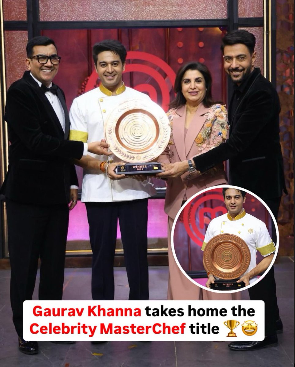 ZoomTV's tweet photo. Big congratulations to Gaurav Khanna for winning Celebrity MasterChef 🤩
#gauravkhanna #celebritymasterchef #congratulations #masterchefwinner #zoomtv #celebritychef https://t.co/LvyM2yh618