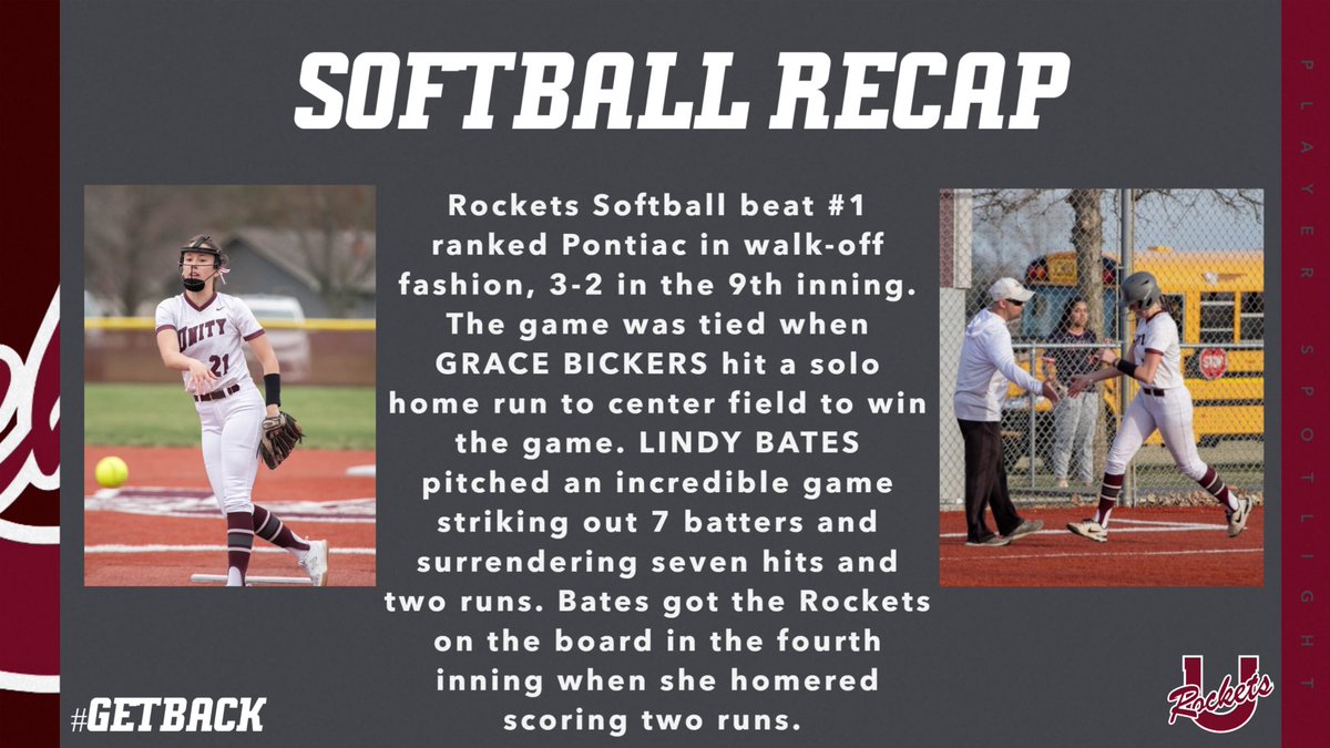 Unity HS Softball 🚀🥎 tweet media