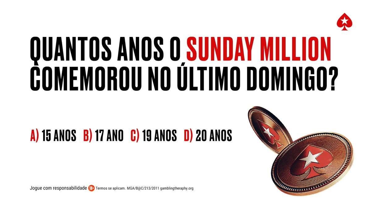 PokerStarsBR's tweet photo. O Sunday Million de Aniversário rolou no último domingo… mas sabe quantos anos ele fez? 🎂

Responda para disputar por um dos 7 tíquetes 🎟️ de US$ 11
⏳ Até amanhã às 20h no formato:
X [StarsID] + #PokerStarsBR

🔗 Termos: https://t.co/Ez2i4rufFs https://t.co/0Pss076bIx