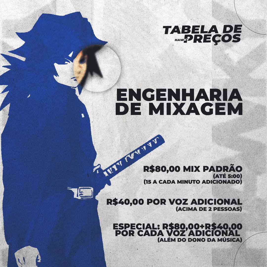 Atenção!! Estou abrindo comissões de mixagem, quem tiver precisando só me mandar mensagem na dm 🙏🏻