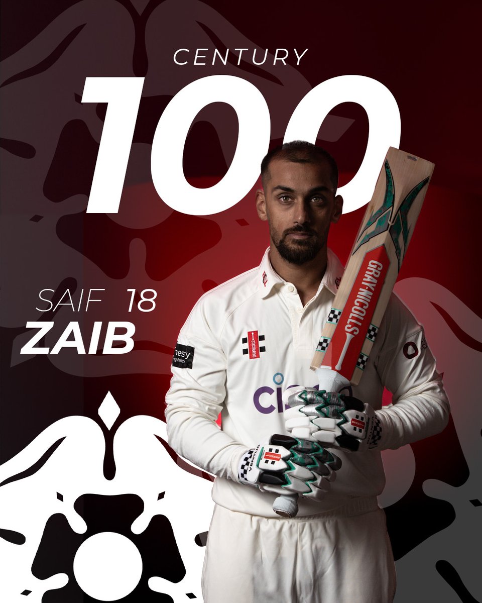Saif Zaib take a bow! 💯

He brings up his fourth first-class hundred in 149 deliveries, striking 15 boundaries on the way. 👏