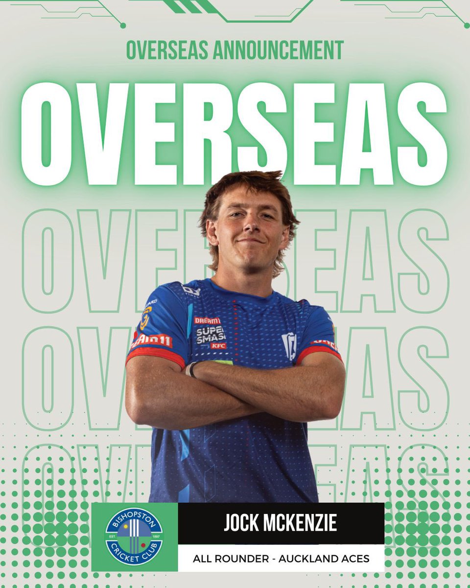 Bishopston Cricket Club (@bishopstoncc) on Twitter photo 🚨Overseas 2025 <a href="/jockmckenzie/">John McKenzie</a> 🚨
A very warm bish welcome to Kiwi all rounder Jock who joins us for the 2025 season.
Jock is currently playing domestic first class cricket in NZ for <a href="/aucklandcricket/">Auckland Cricket</a> and we can’t wait to see him at Westbury Fields!!
Welcome Jock
#utb 🚨Overseas 2025 <a href="/jockmckenzie/">John McKenzie</a> 🚨
A very warm bish welcome to Kiwi all rounder Jock who joins us for the 2025 season.
Jock is currently playing domestic first class cricket in NZ for <a href="/aucklandcricket/">Auckland Cricket</a> and we can’t wait to see him at Westbury Fields!!
Welcome Jock
#utb