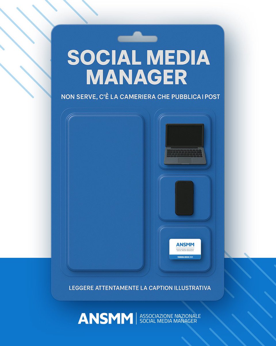 Nella confezione il SMM non c’è, ma purtroppo questa figura manca in tantissime realtà che, ancora oggi, non ne riconoscono il valore. ansmm.it