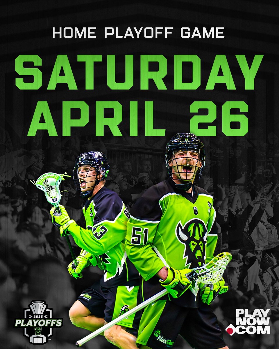 Our first round home game in the 2025 Playoffs presented by <a href="/PlayNowSK/">PlayNow Saskatchewan</a> is set for Saturday, April 26th at 7:30PM! 

Single game tickets will go on sale Monday at 10AM.