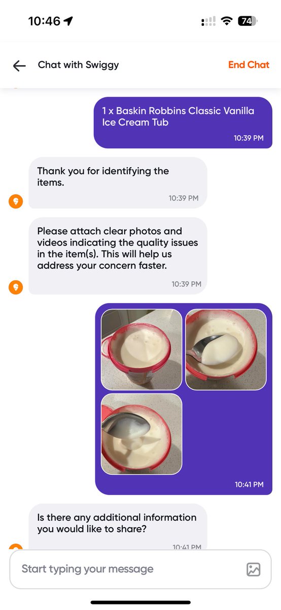 sethrishi's tweet photo. Yo @SwiggyCares if times are bad then let us know. But this is no way to do business https://t.co/N1SCnnesE0