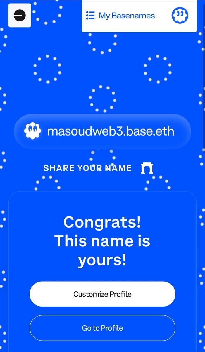 babo_eth's tweet photo. Hi buddy's 🦍 

I Got my Basename! 🥳💙

masoudweb3.base.eth

Excited to connect with builders on @base 🔵
Thank you to everyone who guided and supported me on this path @sharafi_eth 💙🫂

Keep going builders 👣🧢🛠️ https://t.co/D8P81cKGxB