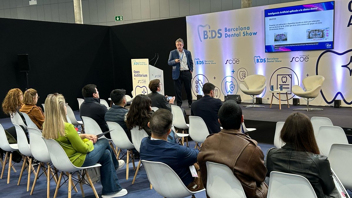 Barcelona Dental Show (@bcndentalshow) on Twitter photo 🦷Inteligencia artificial aplicada a la clínica dental
📍Open Auditorium by <a href="/scoeodontologia/">SCOE Odontologia</a>
Una interesante sesión de la mano de Francesc Pérez, Doctor de INFOMED
#BDS2025 🦷Inteligencia artificial aplicada a la clínica dental
📍Open Auditorium by <a href="/scoeodontologia/">SCOE Odontologia</a>
Una interesante sesión de la mano de Francesc Pérez, Doctor de INFOMED
#BDS2025