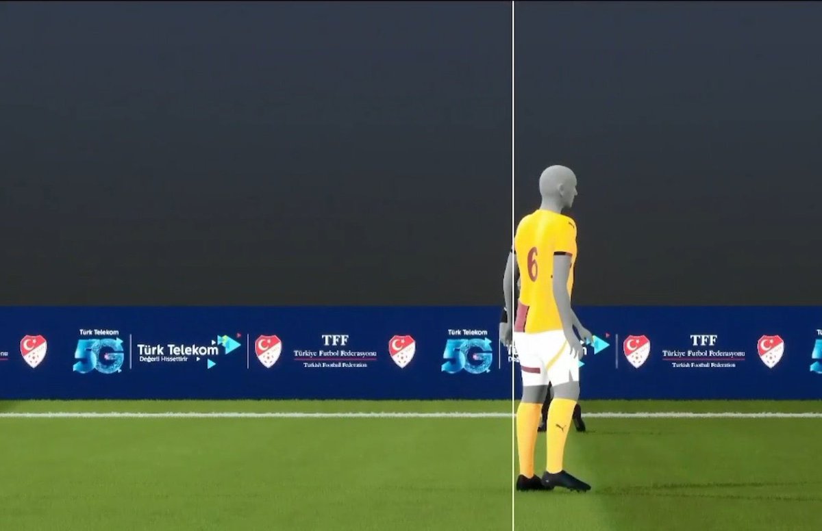 Samsunspor'un ofsayt nedeniyle iptal edilen golünde ofsayt çizgisi ekrana geldi.