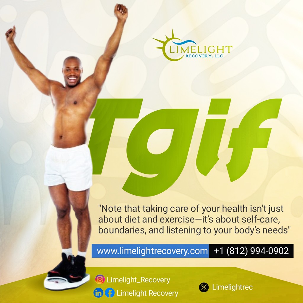 LimelightRec's tweet photo. TGIF 💃🏻…Note that taking care of your health isn’t just about diet and exercise—it’s about self-care, boundaries, and listening to your body’s needs. 

#SelfCareIsHealthCare #HealthyMindHealthyLife #YouDeserveRest https://t.co/yY6vfiu6i6