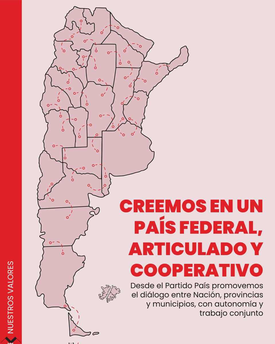 SaltaPais's tweet photo. 🇦🇷 Creemos en un país más federal, articulado y próspero para todos 🤝✨

En el Partido País, el federalismo no es solo una palabra: es una convicción profunda que guía cada una de nuestras acciones. https://t.co/Oud3MrW1PY